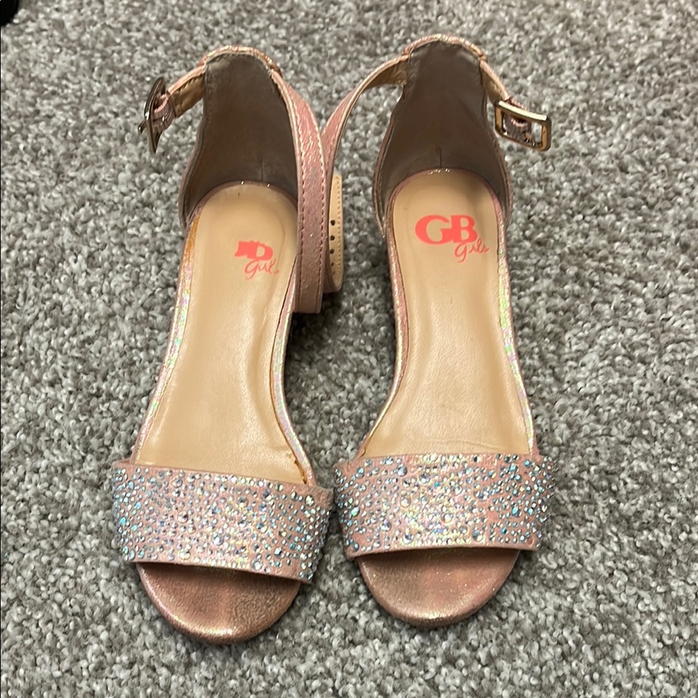 GB Girls Pink Glitter Sandals